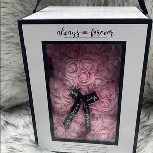 Pink Rose Bear in Gift Box